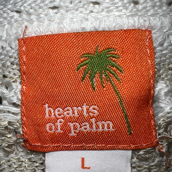 Hearts Of Palm Crocheted Metallic Thread Open Front Short Sleeve Sweater - Picture 6 of 9